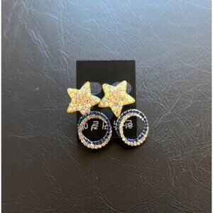 Two Pairs of Sparkly Earrings Set